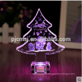 Árvore de Natal de cristal por atacado com luz conduzida para decorações do Natal